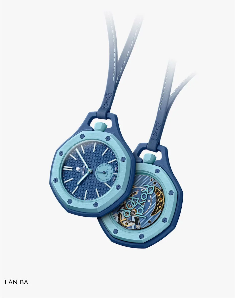 時計 Swatch x Audemars Piguet  Pop blue Introducing: Audemars Piguet x Swatch Royal Pop. The Royal Oak